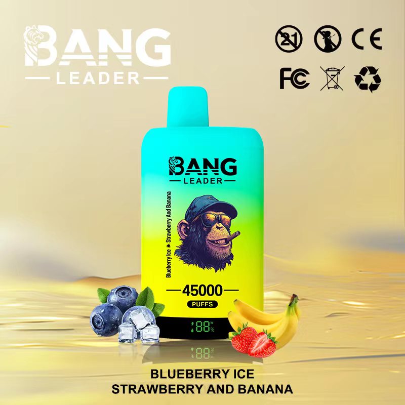 Bang 45000 45k Puffs Disposable Vape 0% 2% 3% 5% Nicotine 12Tastes LED Display Rechargeable Factory Direct